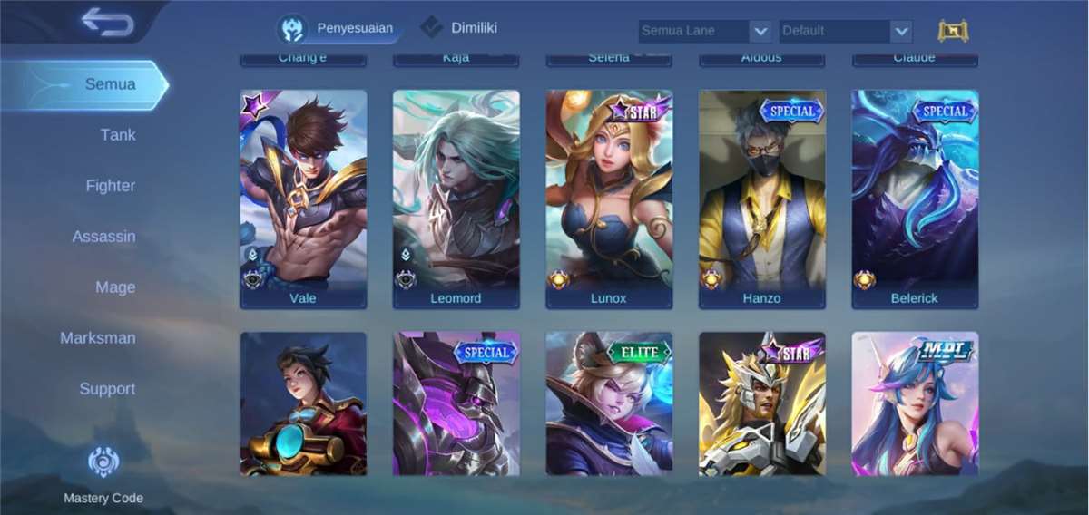 Penjualan akun permainan Mobile Legends